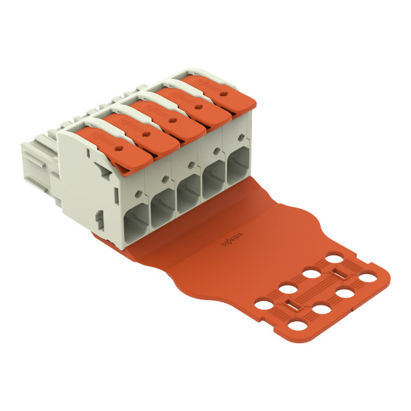 Connecteur femelle pour 1 conducteur 100% protégé contre l'inversion, gris clair