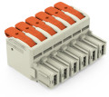 Connecteur femelle pour 1 conducteur levier push-in cage clamp', gris clair