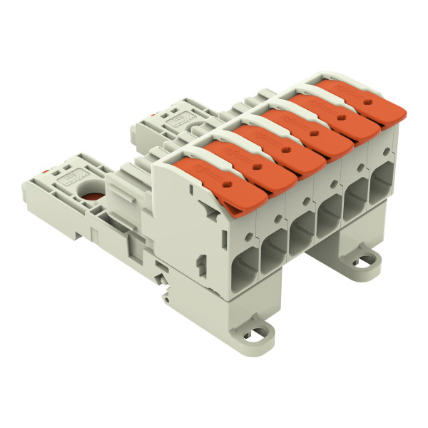 Connecteur femelle pour 1 conducteur levier push-in cage clamp', gris clair