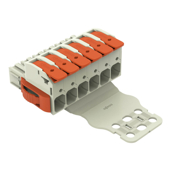 Connecteur femelle pour 1 conducteur 100% protégé contre l'inversion, gris clair
