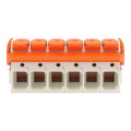 Connecteur femelle pour 1 conducteur levier push-in cage clamp', gris clair