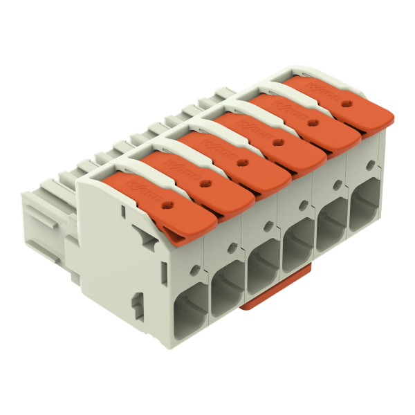 Connecteur femelle pour 1 conducteur 100% protégé contre l'inversion, gris clair