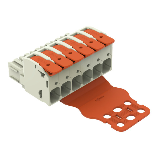 Connecteur femelle pour 1 conducteur 100% protégé contre l'inversion, gris clair