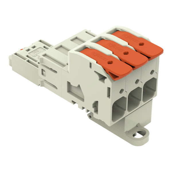 Connecteur mâle pour 1 conducteur levier push-in cage clamp', gris clair - Wago - 8321203/306000