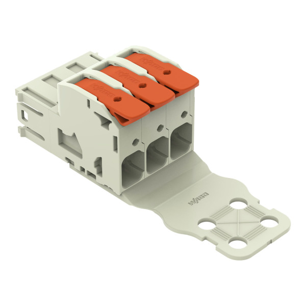 Connecteur mâle pour 1 conducteur 100% protégé contre l'inversion, gris clair