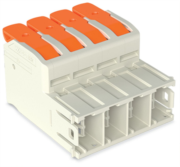Connecteur mâle pour 1 conducteur levier push-in cage clamp', gris clair