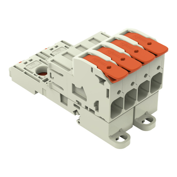 Connecteur mâle pour 1 conducteur levier push-in cage clamp', gris clair