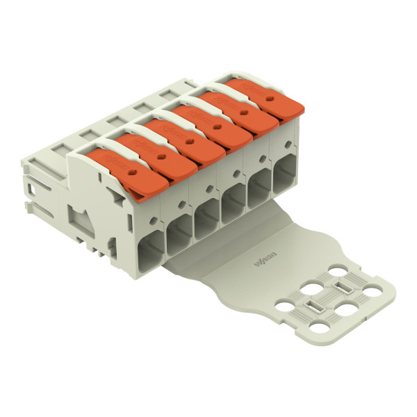 Connecteur mâle pour 1 conducteur 100% protégé contre l'inversion, gris clair