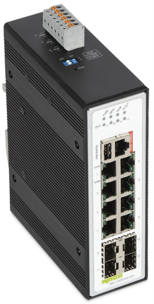 Switch ethernet administrable 8 ports 1000base-t - 4 slots sfp 1000 cei 61850-3