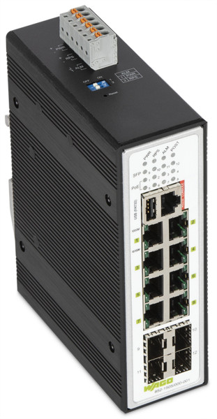 Switch ethernet admin. 8 ports poe+ 1000base-t - 4 slots sfp 1000 cei 61850-3