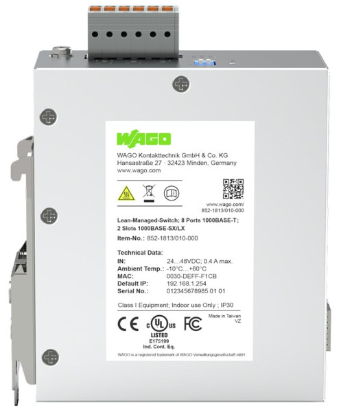 Switch ethernet administrable lean 8 ports 1000base-tx - 2 slots sfp 1000