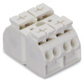 Borne de raccordement 2 pôles blanc (sans marquage, fixation par vis dessous)