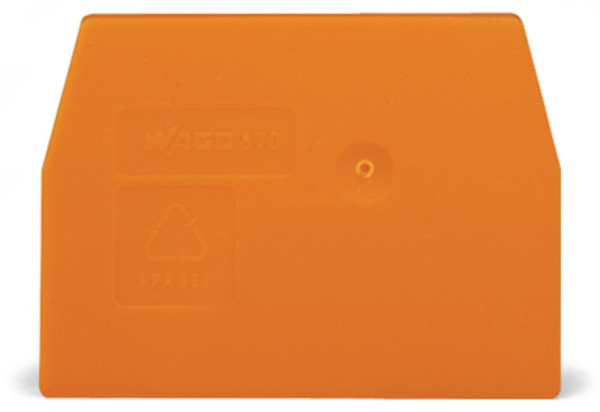 Plaque d'extrémité et intermédiaire/ orange / epaisseur 2 mm / série 870