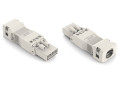 Connect male a/boit/dech/4pol/blanc