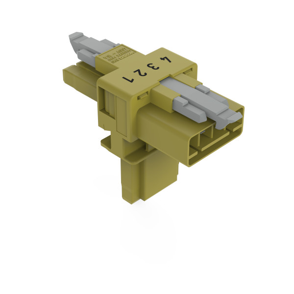 Distributeur en t 4 pôles cod. b, vert clair - Wago - 8901732