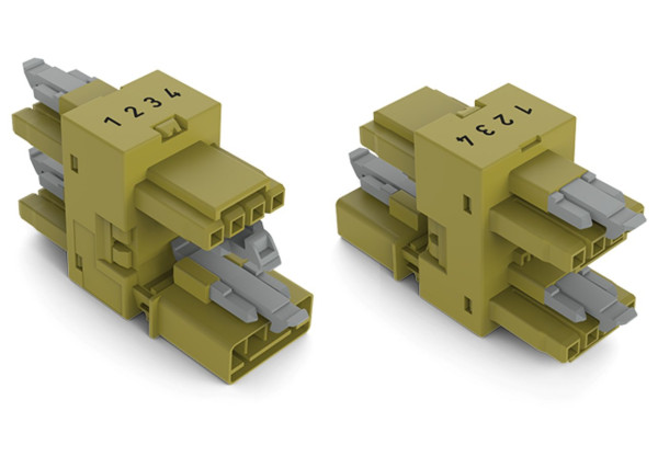 Distributeur 3 départs 4 pôles cod. b, vert clair - Wago - 8901735