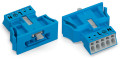 Connect mâle 5 pol/bleu/vers.snap-in