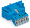 Connect mâle 5 pol/bleu/vers.snap-in