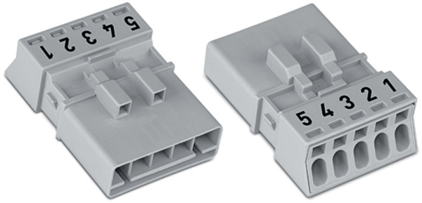 Connecteur 5 pôles, gris - Wago - 890255