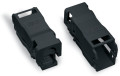Boîtier de décharge de traction pour connecteurs 3 pôles / noir