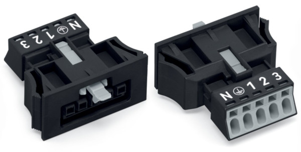 Si-buchse 5-pol. mit vk, schwarz - Wago - 890705