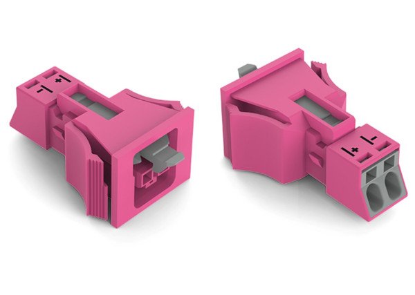 Connecteurs femelles encastrables rose