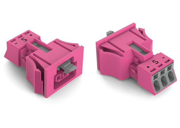 Connecteurs femelles encastrables rose