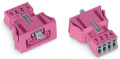 Connecteurs femelles encastrables rose