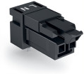 Connecteur femelle pour circuits imprimés coudé 2 pôles, noir - Wago - 890802/011000