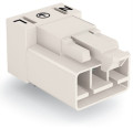 Connecteur pour circuits imprimés coudé 3 pôles, blanc