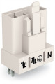 Connecteur pour circuits imprimés droit 4 pôles, blanc
