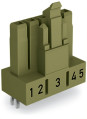 Connecteur femelle pour circuits imprimés droit 5 pôles, vert clair - Wago - 890865