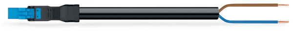 Cordon mâle/- 2x1.5mm² ho5vvf bleu 8m - Wago - 8918982/206801
