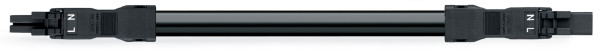 Cordon mâle/femelle 2x1,5mm² ho5vvf noir 3m