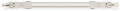 Cordon mâle/femelle 2x1,5mm² ho5vvf blanc 3m