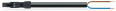 Cordon mâle/dénudé 2x1,5mm² sans halogène noir 2m