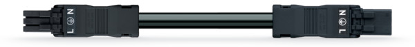 Cordon mini m/f 3g1.5mm² ho5vvf noir 2m