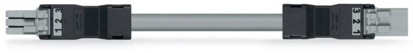 Cordon de raccordement précâblé eca connecteur femelle / connecteur mâle, gris - Wago - 8918993/006403