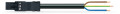 Cordon mâle/dénudé 3g1mm² ho5vvf noir 1m