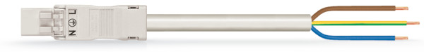 Câble de raccordement précâblé eca connecteur mâle/extrémité libre, blanc