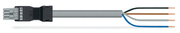 Câble de raccordement précâblé eca connecteur femelle/extrémité libre, gris
