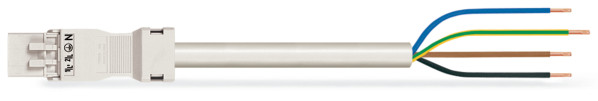 Câble de raccordement précâblé eca connecteur mâle/extrémité libre, blanc - Wago - 8918994/206602