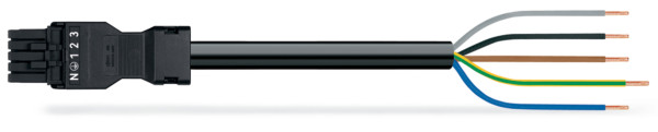 Câble de raccordement précâblé eca connecteur femelle/extrémité libre, noir - Wago - 8918995/106601