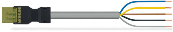 Câble de raccordement précâblé eca connecteur mâle/extrémité libre, vert clair - Wago - 8918995/205805