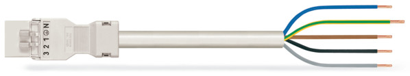 Câble de raccordement précâblé eca connecteur mâle/extrémité libre, blanc