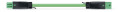 Cordon mâle/femelle 2x0,8 knx vert 1m