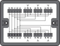 Boîte de distribution distribution cour. triph. au cour. alt. (400 v/23, noir