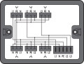 Boîte de distribution cour. triph. au cour. alt. (400 v/23, noir