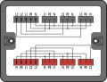 Boîte de distribution distribution cour. triph. au cour. alt. (400 v/23, noir