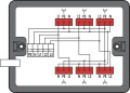 Boîte de distribution cour. triph. au cour. alt. (400 v/23